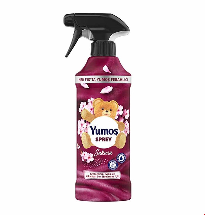 اسپری خوشبو کننده یوموش زرشکی  حجم 450میل Yumos
