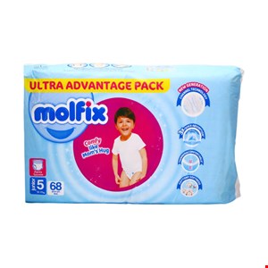 مولفیکس شورتی سایز5بسته 68عددی molfix