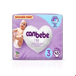 پوشک بچه جان به به شماره 3بسته 45عددی canbebe