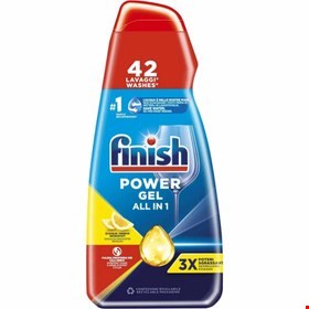 ژل ماشین ظرفشویی فینیش اروپایی 42بار مصرف finish  لیمویی
