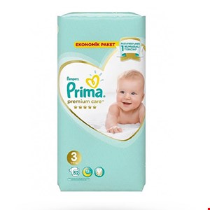 پریما سفید ضد حساسیت سایز 3بسته 52عددی pampers