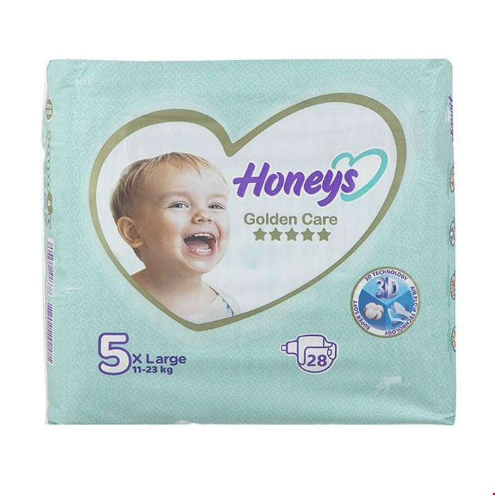 پوشک بچه ها نیز شماره ۵بسته ۲۸عددی Honeys