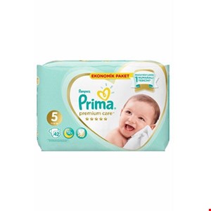 پریما سفید سایز 5ضد حساسیت بسته 42عددی premium care