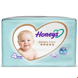 پوشک بچه ها نیز سایز ۴بسته ۳۴عددیhoneys