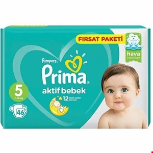 پوشک بچه پریما آوانتاژ primaسایز 5بسته 46عددی
