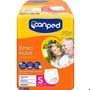 پوشک شورتی بزرگسال جان پد سایز اسمولs بسته 10عددی canped
