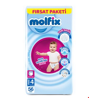 مولفیکس شورتی سایز 4بسته 56عددی molfix