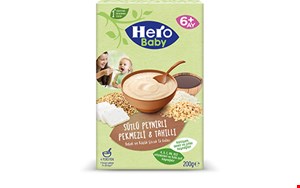 کمک غذای کودک هرو بیبی بالای 6ماه 634+Hero babyبا طعم شیره انگور و شیره پنیر 