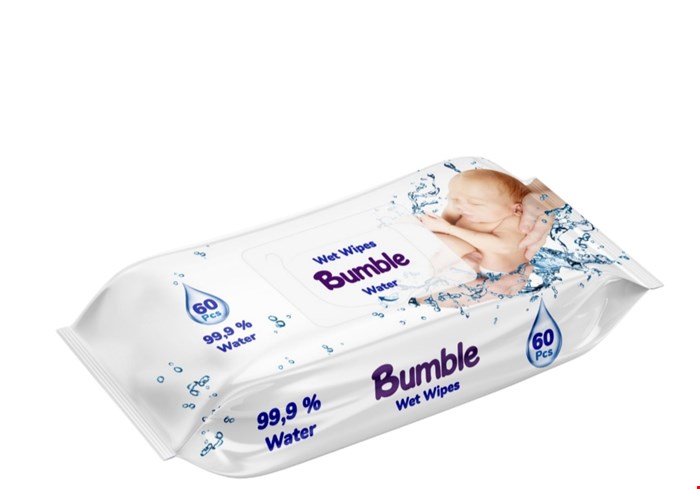 دستمال مرطوب 99درصد آب بامبل Bumble 