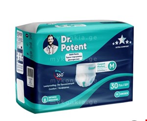 پوشینه بزرگسال شورتی  دکتر پوتنت Dr potentبسته 30عددی سایز m 