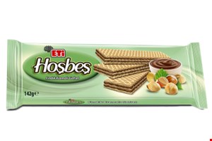 ویفر هوش بش کرم کاکائوHosbesوزن 142گرم 