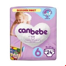 پوشک بچه جان به به سایز 6بسته 24عددی canbebe
