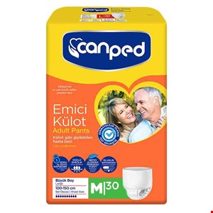 پوشینه شورتی بزرگسال جان پد بسته 30عددی سایز مدیوم m/canped