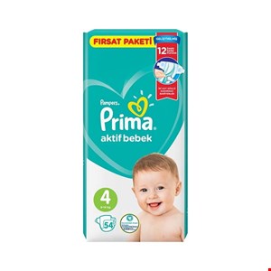 پوشک بچه پریما سایز 4بسته 54عددی prima